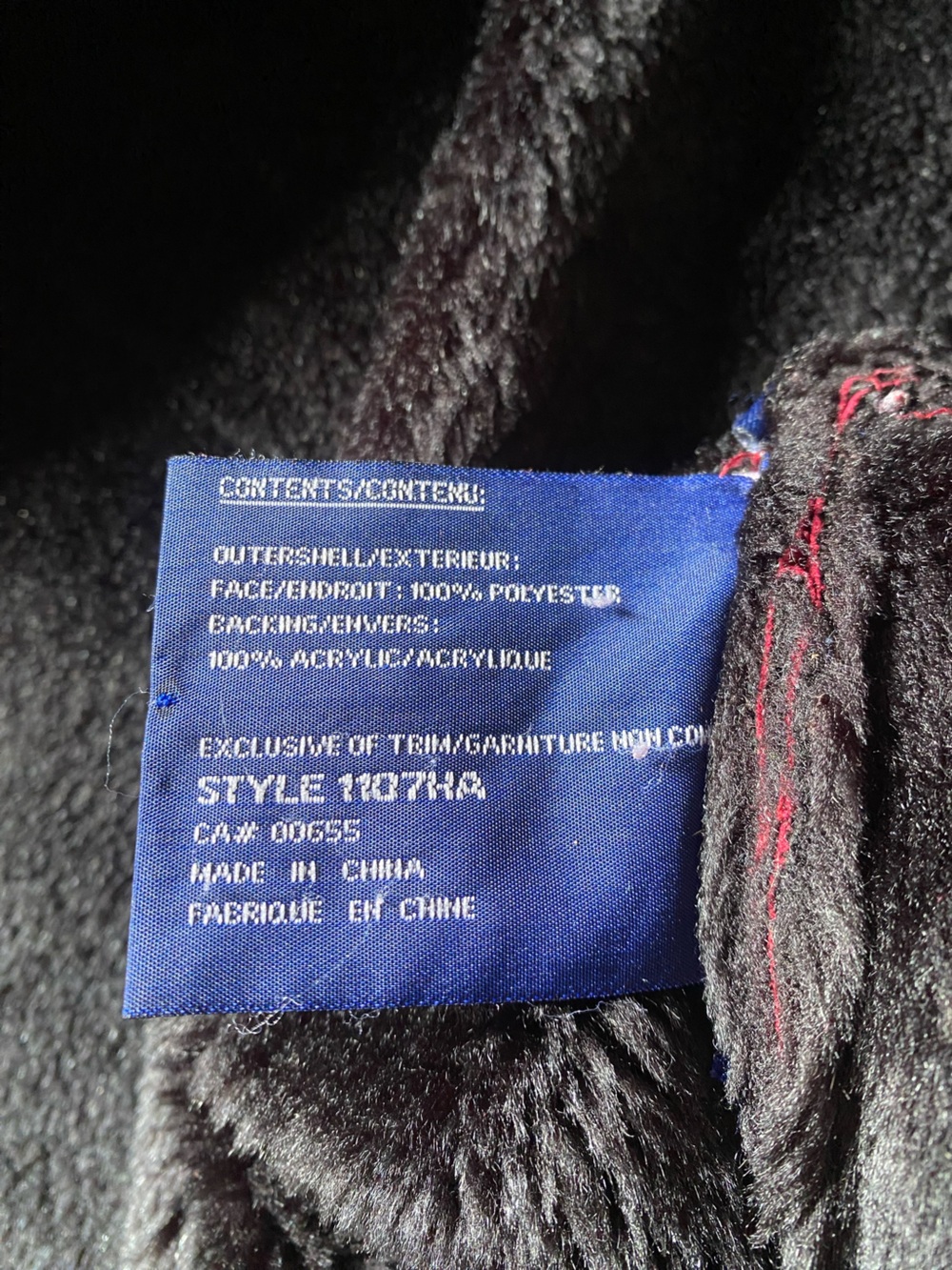 Penningtons Plus Size Faux Shearling Coat Cherry Red Black Size 4X - Picture 12 of 13